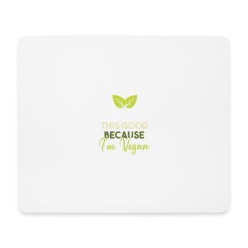 Vegan a l’air bien - Tapis de souris (format paysage) - blanc - Devant