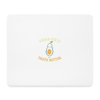 vegan mädchen - Mousepad (Querformat) - Weiß - Vorne