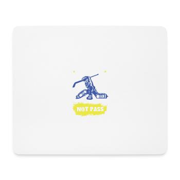 Gardien de but sportif de hockey sur glace - Tapis de souris (format paysage) - blanc - Devant