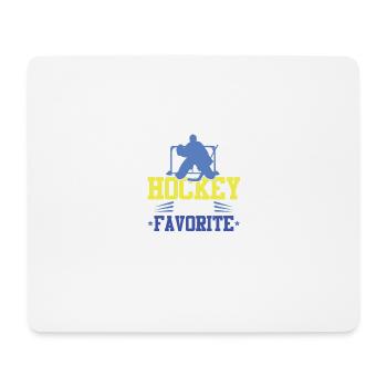 Saison de hockey sur glace - Tapis de souris (format paysage) - blanc - Devant