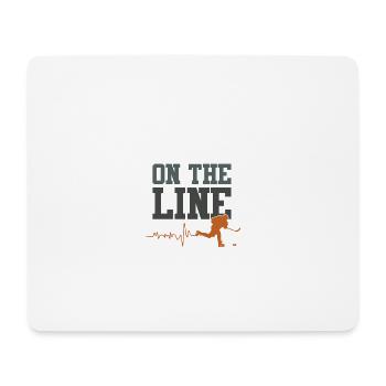Slogan du club de hockey sur glace - Tapis de souris (format paysage) - blanc - Devant