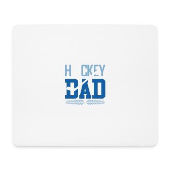 ice hockey dad - Mousepad (Querformat) - Weiß - Vorne