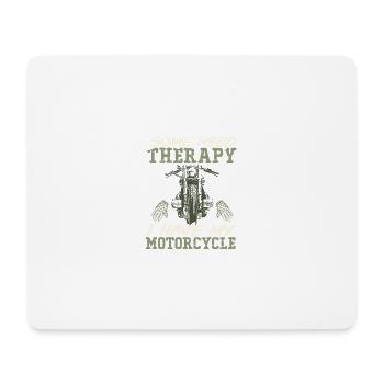 Motorcycle Therapy Biker - Mouse Pad (horizontal) - white - Front