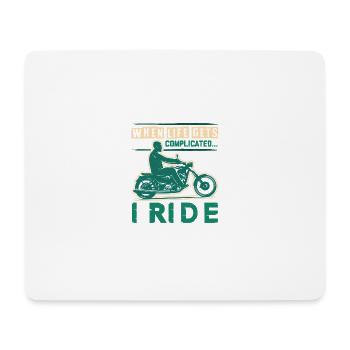 Motorcycle Life Saying - Mouse Pad (horizontal) - white - Front