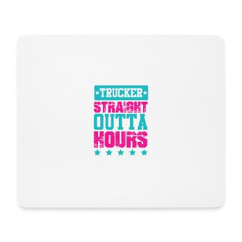 camionneur tout droit sorti - Tapis de souris (format paysage) - blanc - Devant