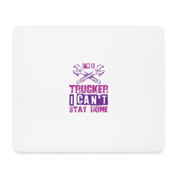 trucker cooler spruch - Mousepad (Querformat) - Weiß - Vorne