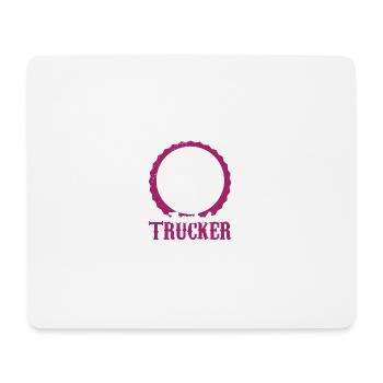 Camionneur disant camion - Tapis de souris (format paysage) - blanc - Devant