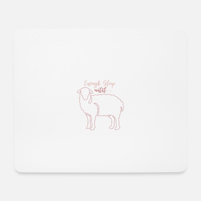 schlafen schafe - Mousepad (Querformat) - Weiß
