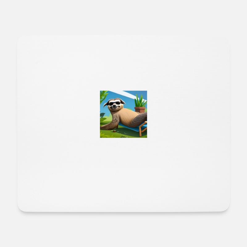 Lustiges Shirt / Lustige Sprüche - Faultier Spruch - Mousepad (Querformat) - Weiß