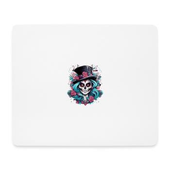 Idée cadeau de masque de tatouage La Catrina - Tapis de souris (format paysage) - blanc - Devant