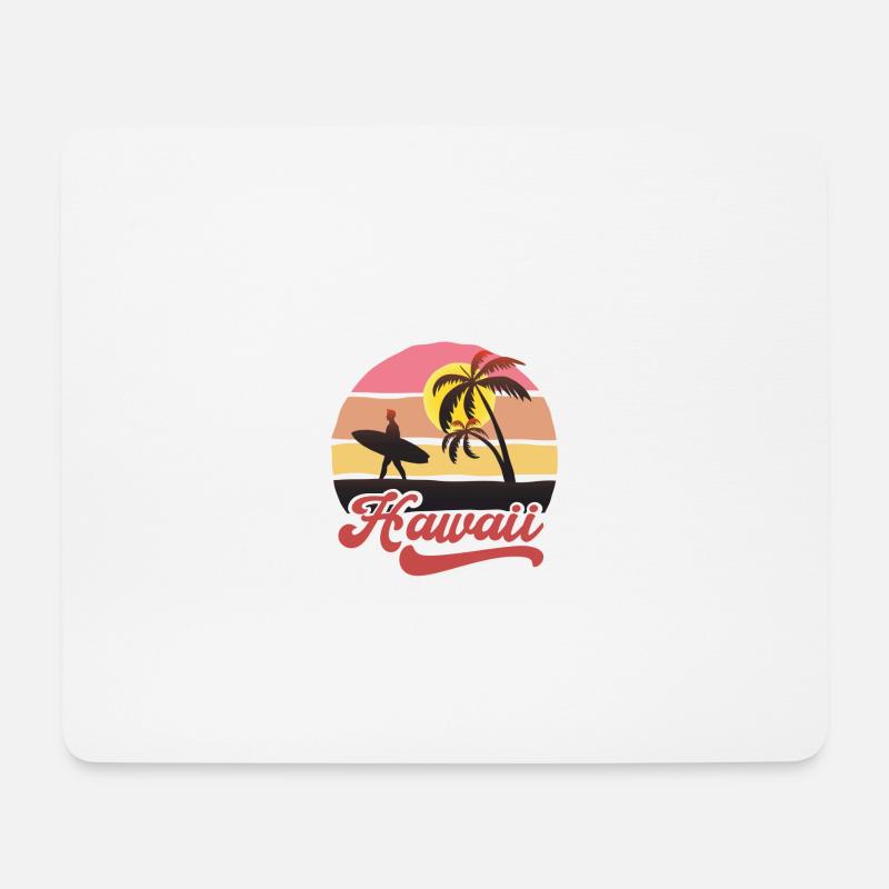 Hawaii Surf Beach Design - Mousepad (Querformat) - Weiß