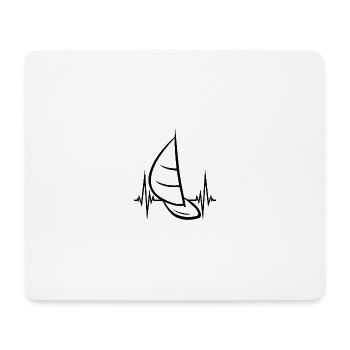 Segelboot Heartbeat Segelboot - Mousepad (Querformat) - Weiß - Vorne