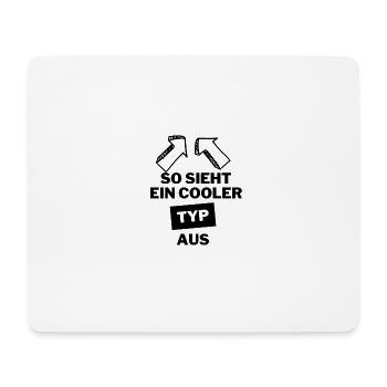 cooler Typ - Mousepad (Querformat) - Weiß - Vorne