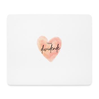Team Dividende Aktien Geld stock Herz - Mousepad (Querformat) - Weiß - Vorne