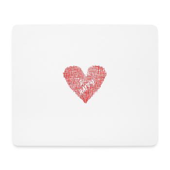 Be HAPPY glücklich liebe Herz - Mousepad (Querformat) - Weiß - Vorne