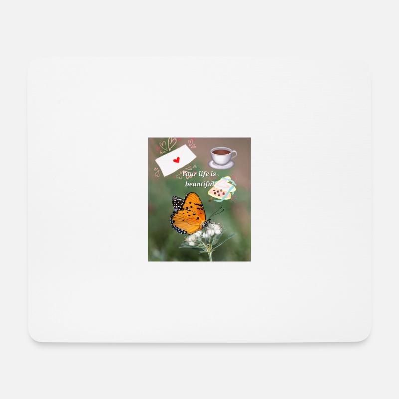 Schönes 💕 Leben - Mousepad (Querformat) - Weiß