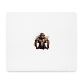 Tiger Muscles Bodybuilding Bête - Tapis de souris (format paysage) - blanc - Devant