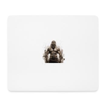 Fitness Homme Muscles Musculation - Tapis de souris (format paysage) - blanc - Devant