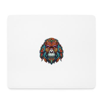 Gorilla Portrait - Mousepad (Querformat) - Weiß - Vorne