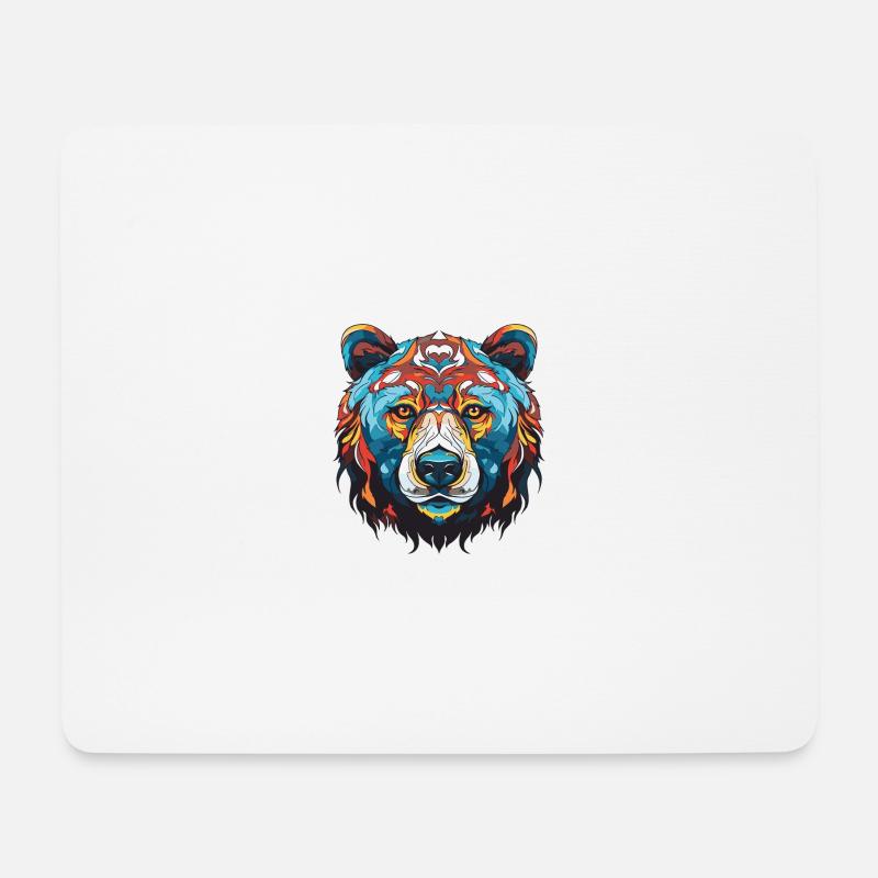 Eisbär Portrait Polar bär - Mousepad (Querformat) - Weiß