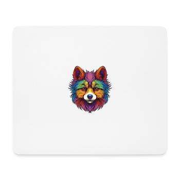 Pomeranian Hund Portrait - Mousepad (Querformat) - Weiß - Vorne