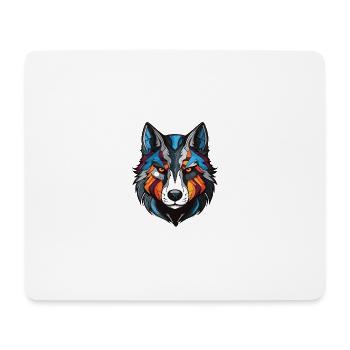Portrait de chien husky - Tapis de souris (format paysage) - blanc - Devant