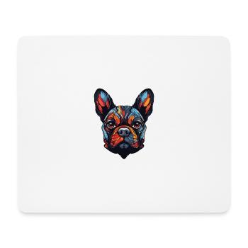 French Bulldog Dog Portrait - Mouse Pad (horizontal) - white - Front