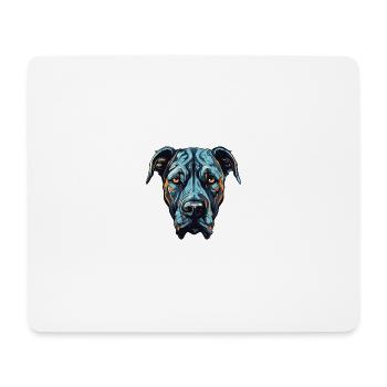 Great Dane Hund Portrait - Mousepad (Querformat) - Weiß - Vorne