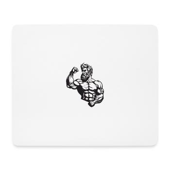 Bodybuilders Muscles Fitness - Tapis de souris (format paysage) - blanc - Devant