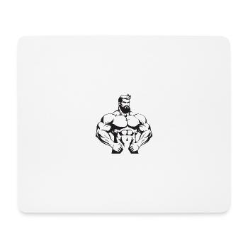 Mann Muskeln Gym Bodybuilding - Mousepad (Querformat) - Weiß - Vorne