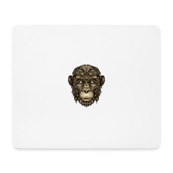 Portrait de singe - Tapis de souris (format paysage) - blanc - Devant