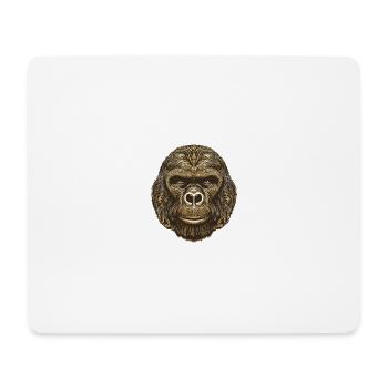 Gorilla Porträt - Mousepad (Querformat) - Weiß - Vorne