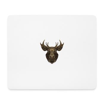 Elch Porträt - Mousepad (Querformat) - Weiß - Vorne