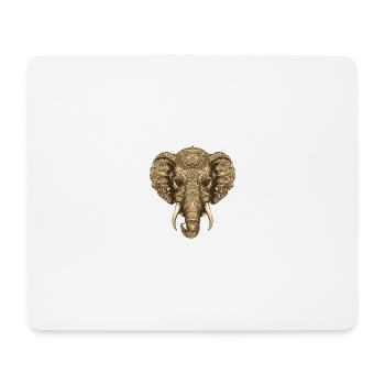Elefant Porträt - Mousepad (Querformat) - Weiß - Vorne