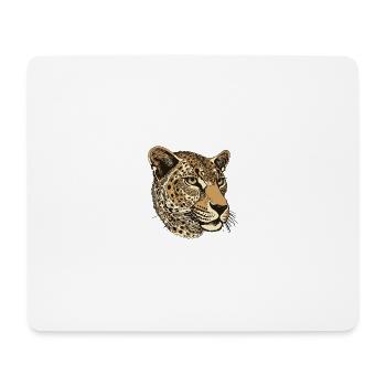Portrait de guépard - Tapis de souris (format paysage) - blanc - Devant