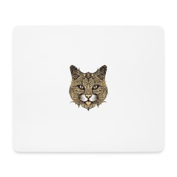 Tête de portrait de chat - Tapis de souris (format paysage) - blanc - Devant