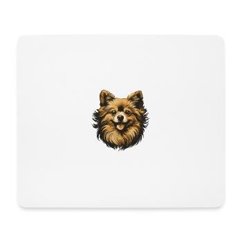 Pomeranian Dog Portrait - Mouse Pad (horizontal) - white - Front