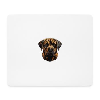 Portrait de chien Mastiff - Tapis de souris (format paysage) - blanc - Devant