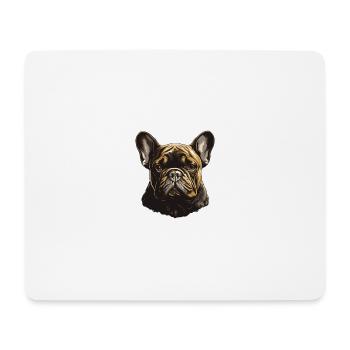 French Bulldog Dog Portrait - Mouse Pad (horizontal) - white - Front