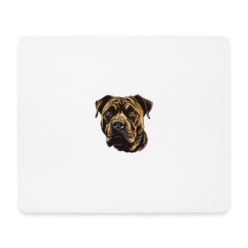 Staffordshire Bull Terrier Dog Portrait - Mouse Pad (horizontal) - white - Front