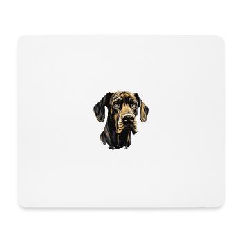 Great Dane Hund Portrait - Mousepad (Querformat) - Weiß - Vorne