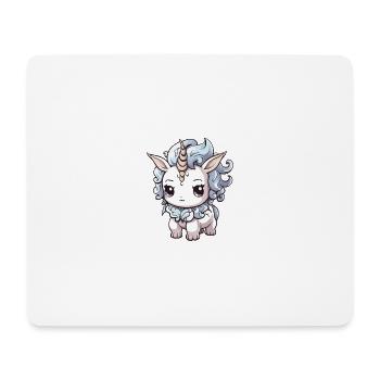 Unicorn Winter Animal Baby Comic - Mouse Pad (horizontal) - white - Front