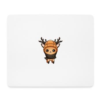 Reh Geweih Winter Tier Baby Comic - Mousepad (Querformat) - Weiß - Vorne