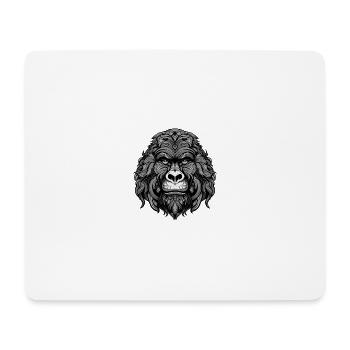Gorilla Portrait - Mouse Pad (horizontal) - white - Front