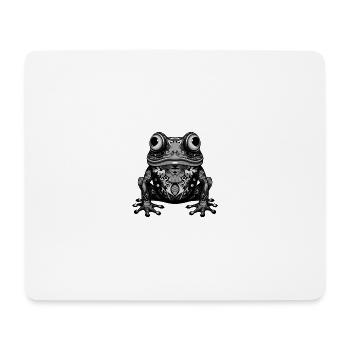 Frosch Portrait - Mousepad (Querformat) - Weiß - Vorne