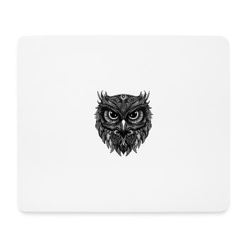 Owl Portrait - Mouse Pad (horizontal) - white - Front