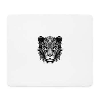 Portrait de guépard - Tapis de souris (format paysage) - blanc - Devant