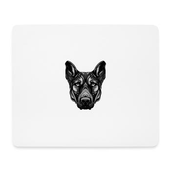 Doberman Dog Portrait - Mouse Pad (horizontal) - white - Front