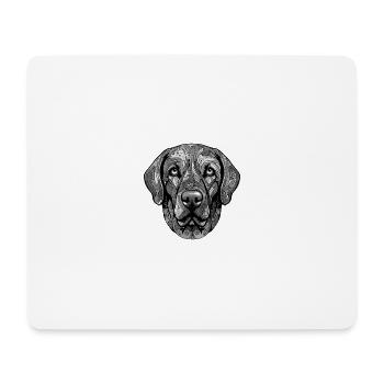 Labrador Hund Portrait - Mousepad (Querformat) - Weiß - Vorne