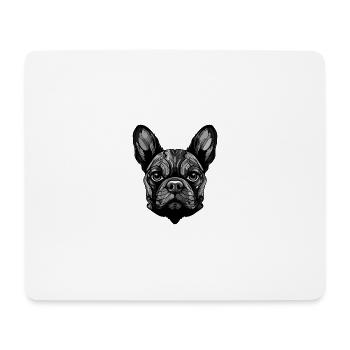 French Bulldog Dog Portrait - Mouse Pad (horizontal) - white - Front